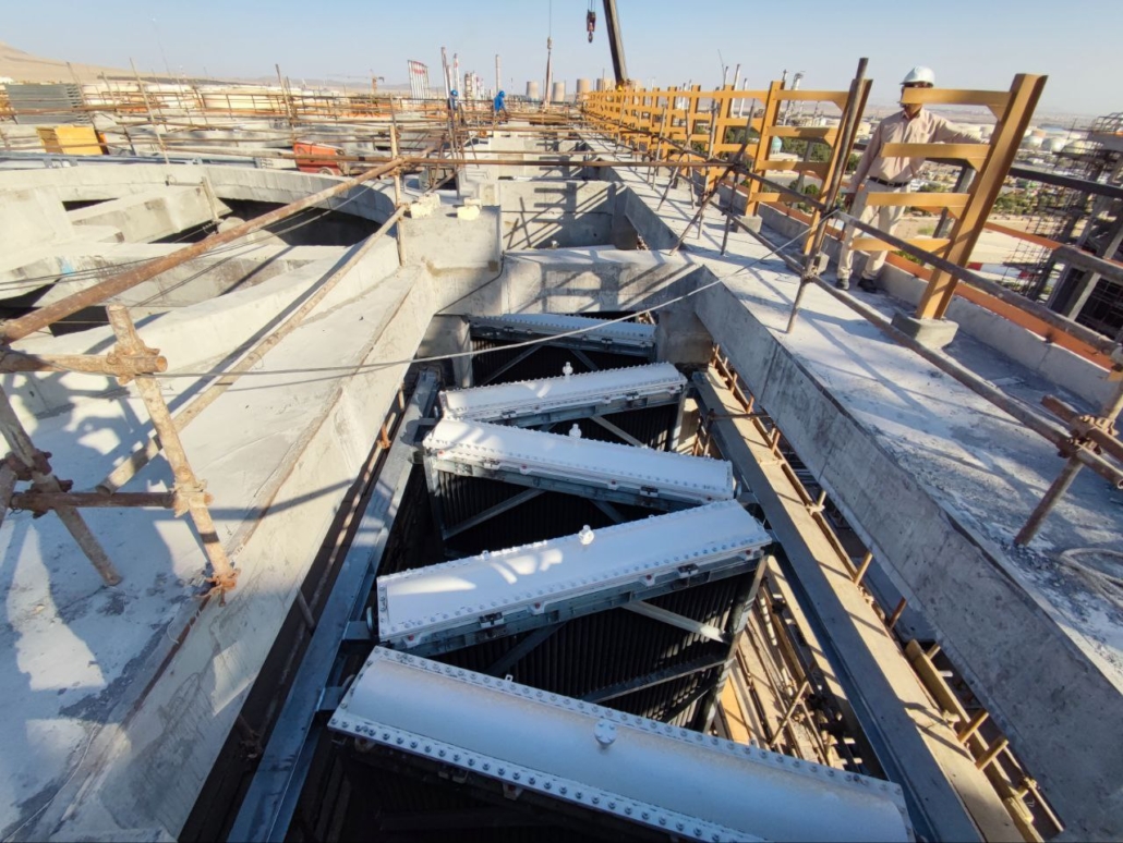 پروژه برج خنک کننده هیبریدی پالایشگاه اصفهان HCT شرکت مهندسی درریز